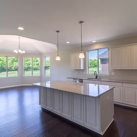 The Jamestown II style kitchen is crafted with Maple wood with a  cream finish. Call 586-247-1140 or visit our showrooms in Shelby Township and West Bloomfield to find out more information.