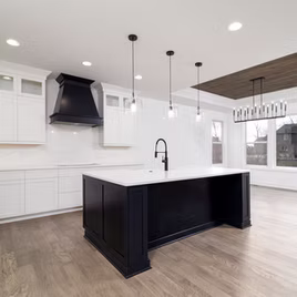 The New Shaker kitchen is crafted with a maple wood and a white & graphite finish. Call 586-247-1140 or visit our showrooms in Shelby Township & West Bloomfield to find out more information. 