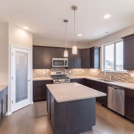 The New Shaker kitchen is crafted with Maple wood with a java finish. Call 586-247-1140 or visit our showrooms in Shelby Township and West Bloomfield to find out more information.