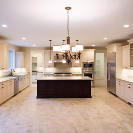 The Saratoga kitchen is crafted with a maple wood and latte finish and a cherry wood and toffee finish. Call 586-247-1140 or visit our showrooms in Shelby Township & West Bloomfield to find out more information. 