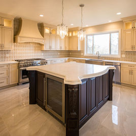 The Hampshire kitchen is crafted with Maple wood with a latte & toffee finish. Call 586-247-1140 or visit our showrooms in Shelby Township & West Bloomfield to find out more information. 