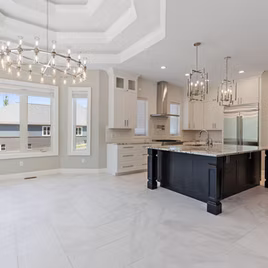 The New Mission style kitchen is crafted with Maple wood with a white and java finish. Call 586-247-1140 or visit our showrooms in Shelby Township and West Bloomfield to find out more information. 