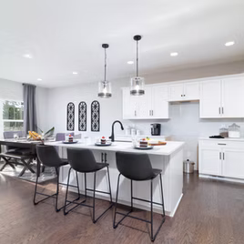 The New Shaker kitchen is crafted with Maple wood with a white finish. Call 586-247-1140 or visit our showrooms in Shelby Township and West Bloomfield to find out more information.
