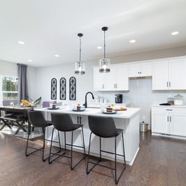 The New Shaker kitchen is crafted with Maple wood with a white finish. Call 586-247-1140 or visit our showrooms in Shelby Township and West Bloomfield to find out more information.