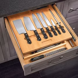 Two Tier Knife Drawer Organizer.